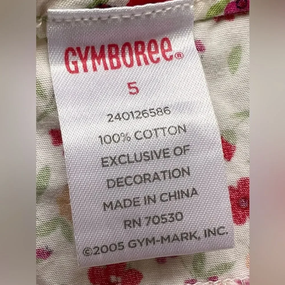 Gymboree Girls Kids Sleeveless Flowy Floral Cotton Tank Shirt. Top. 5. 5T.